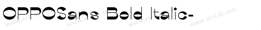 OPPOSans Bold Italic字体转换